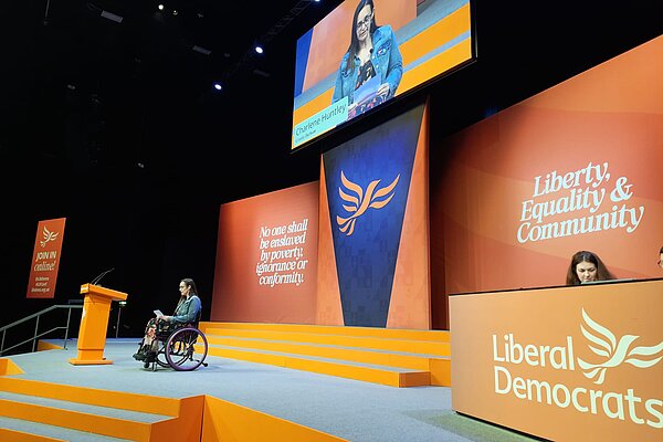 Charlene Huntley at Lib Dem conference
