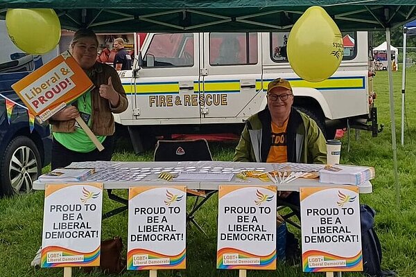 Durham Lib Dems Pride Stall
